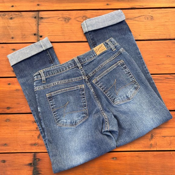Zena Jeans Vintage Early 2000's Cropped Straight Leg Denim Jeans - Picture 2 of 5